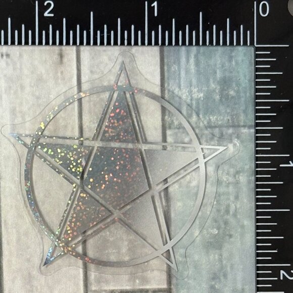 🌀10/$10🌀 Silver Translucent Holographic Waterproof Vinyl Sticker Decal - Picture 1 of 1